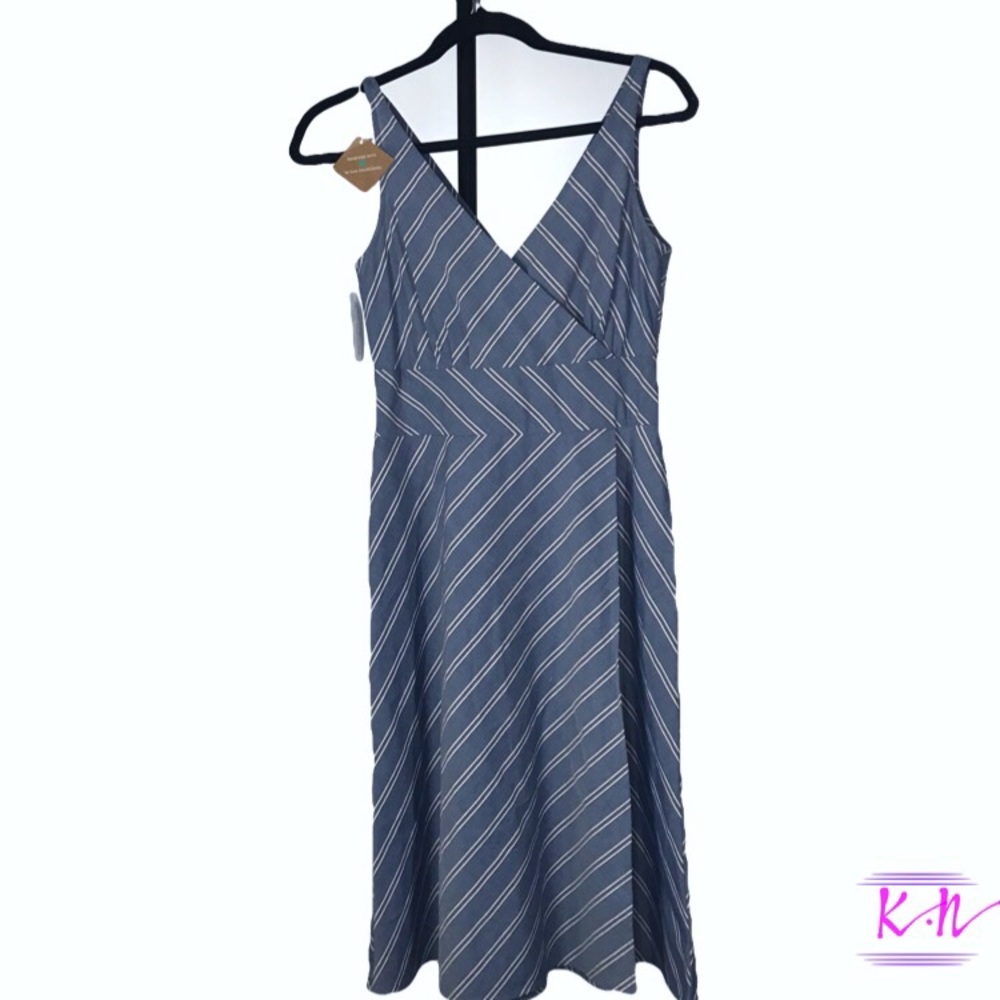 JCREW NWNT Blue/White Stripe Sundress
